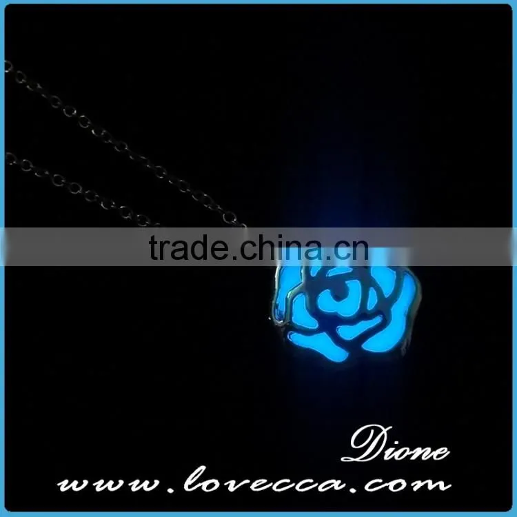 Dark Luminous Necklaces Silver Color Chain pendant lighting