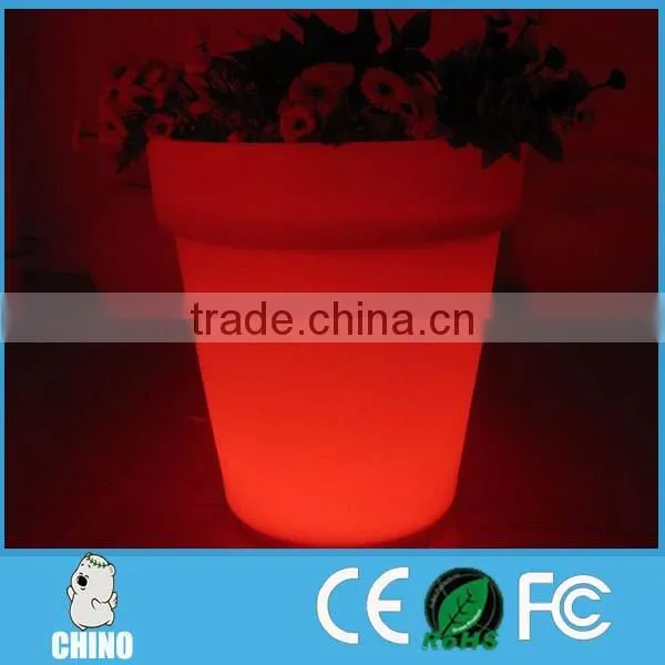 LED Vase fiber led flower pot /solar flower potfor outdoor