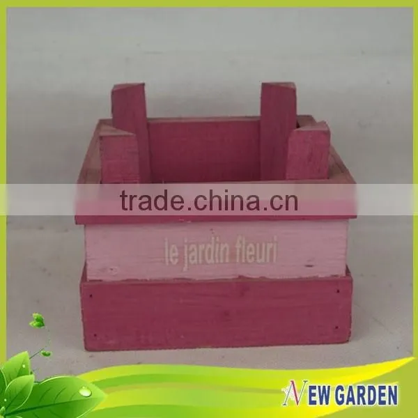 Homes and Gardens Natural Wooden Artificial Flower Basket Decoration