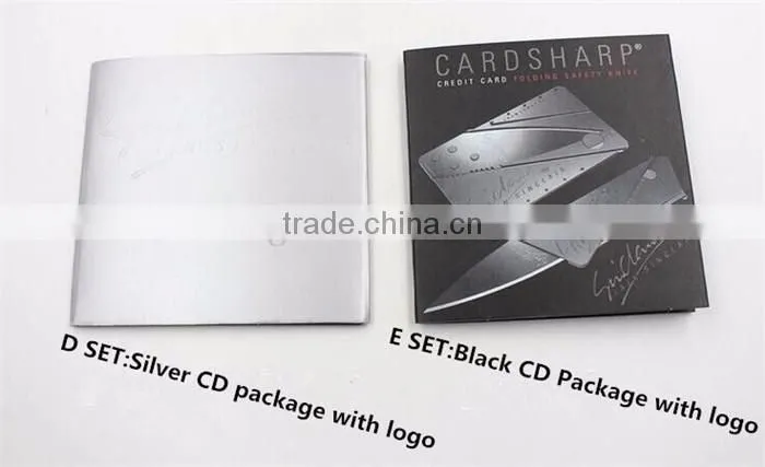 Special gift for men six color stainless steel with metal handle portable survival blade wallet foldable credit card knife