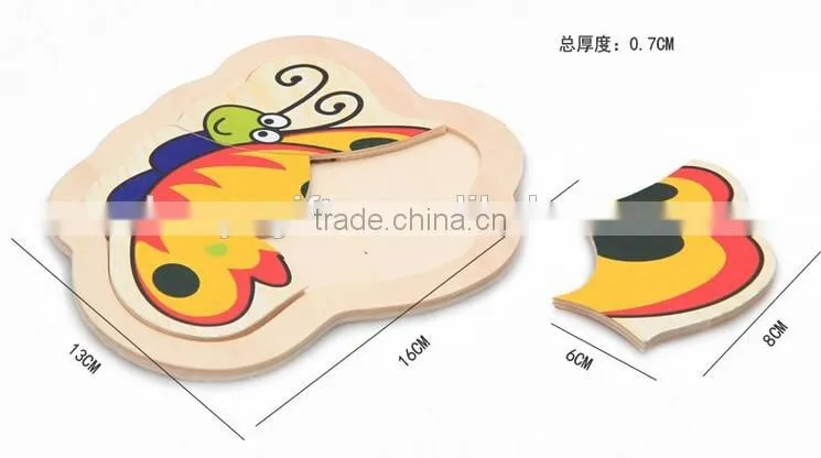4Pcs Wooden 3D Jigsaw Toys For Children Educational Toys Games
