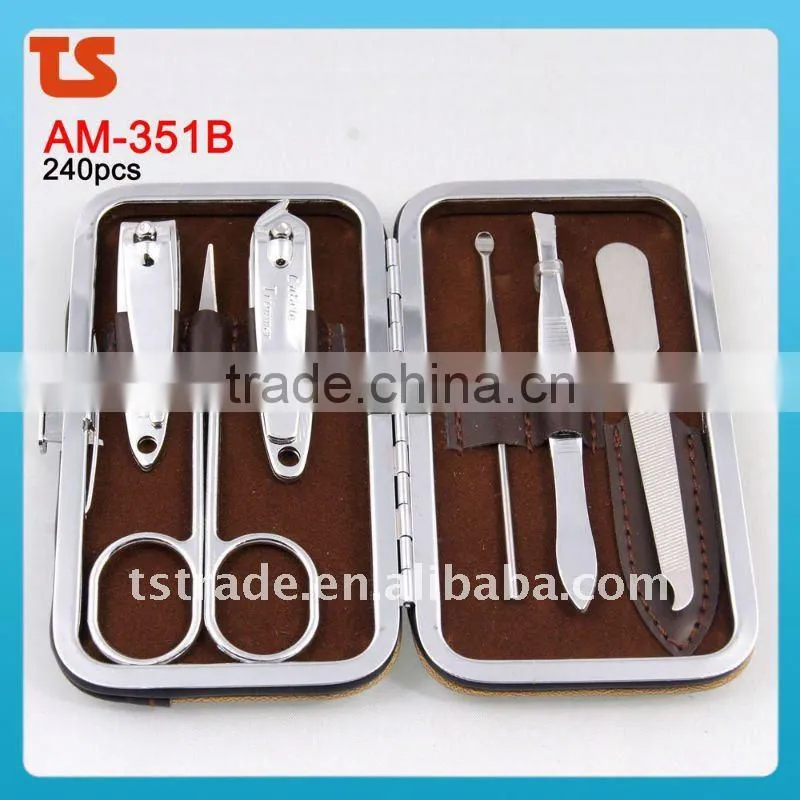 7PC Cheap stainless nail manicure set tools AM-351B