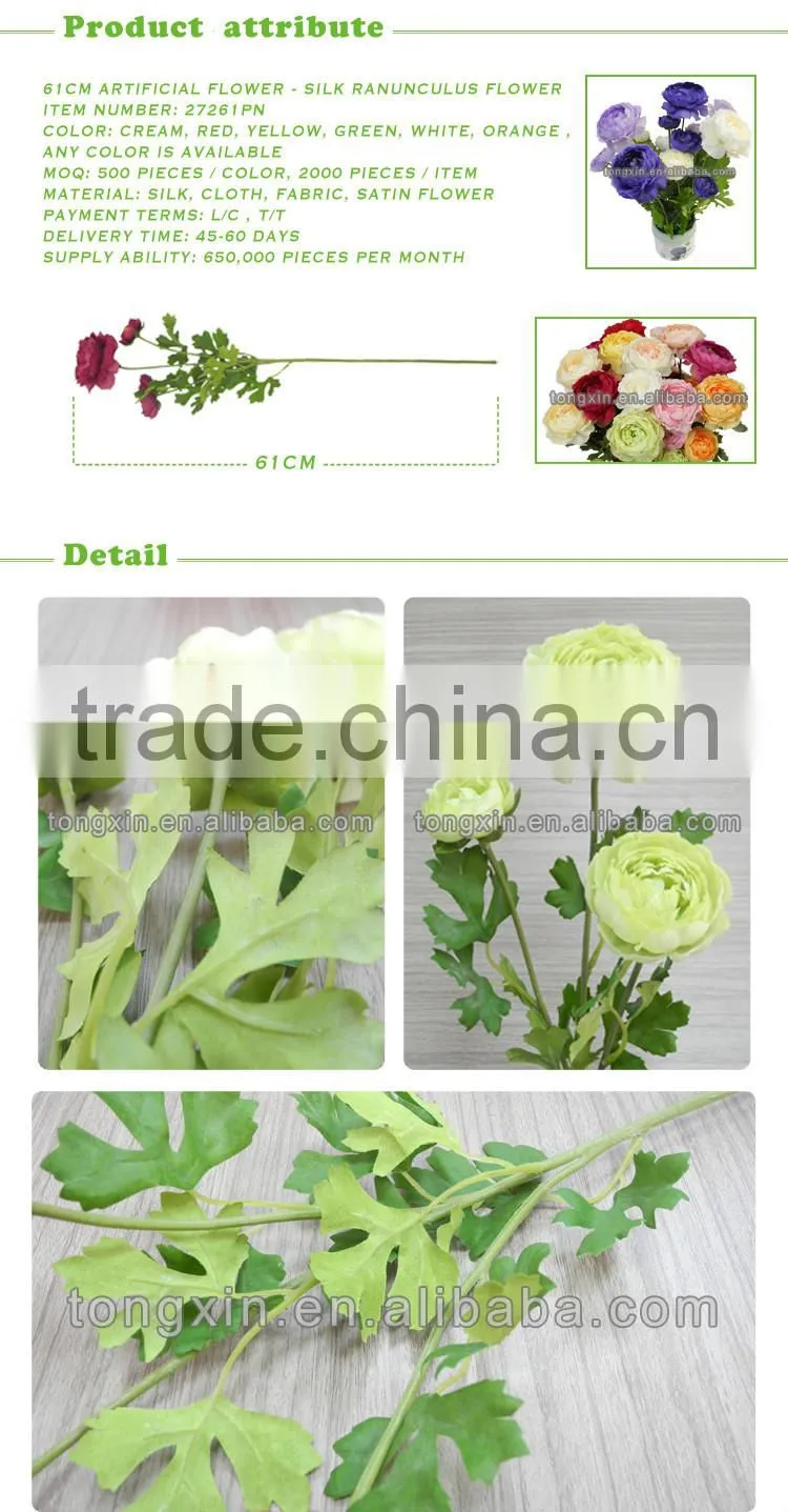 silk ranunculus flower wholesale general decorated flower arch silk flower manufactory
