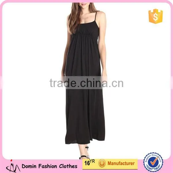 Women High Waist Straps Cut Out Back Long Maxi Dress