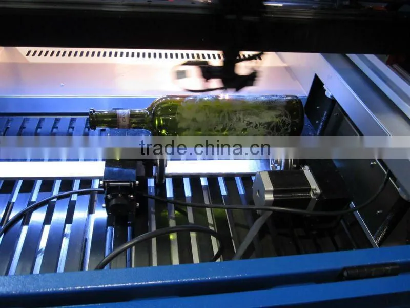 xj6040 mini CO2 laser engraver machine with rotary