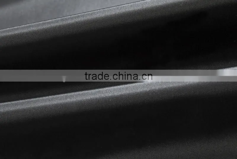 Manufacturer From Jiangxi Men's Waterproof Jacket Black Color Open Fly with Zipper 100% Polyester AC Coated With 1x1 Rib