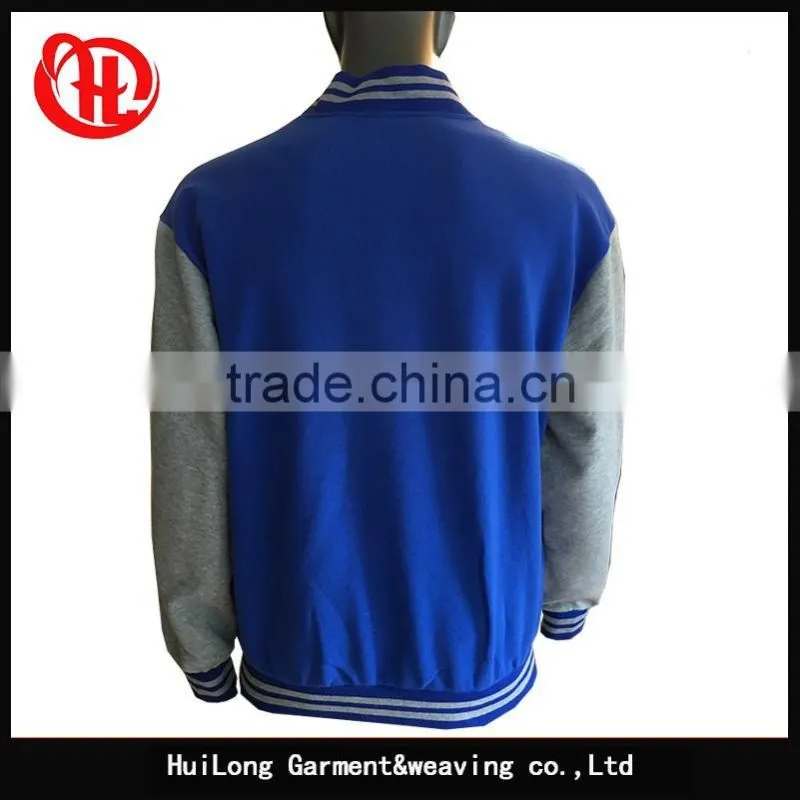 2017 Top popular Wholesale Men Fleece Varsity Jacket Baseball Uniform