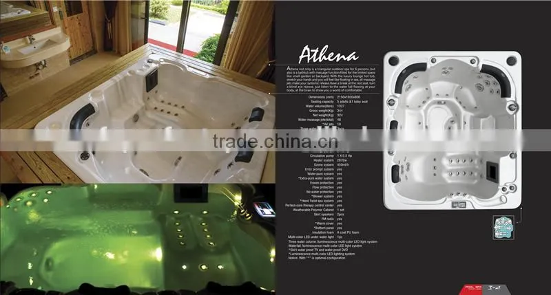 CE certification massage bathtub whirlpools & outdoor spa for 6 person commercial balboa hot tub with sex masage