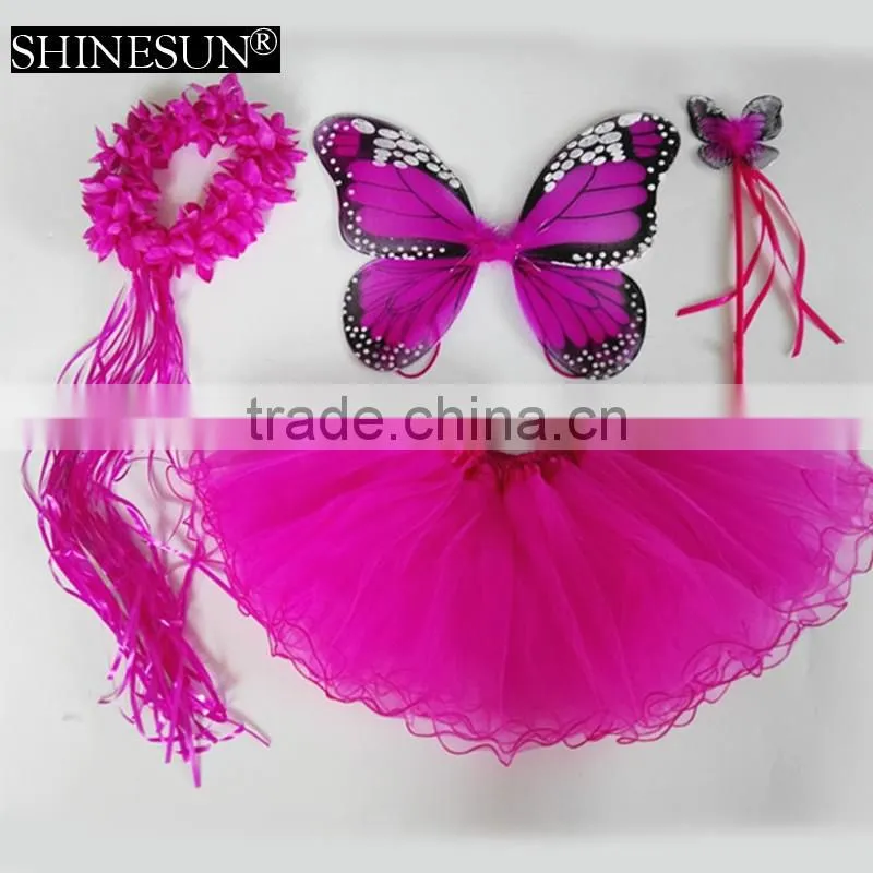 Wholesale Lovely Butterfly Fairy Wings Tutu Costume Sets