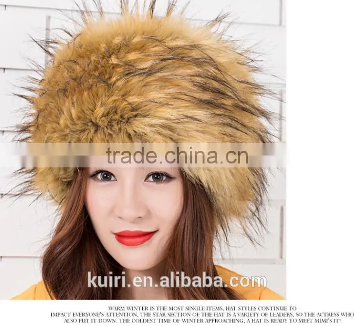 Logo design accept woman winter warm plush thicken winter beanie knit hat with fur poms