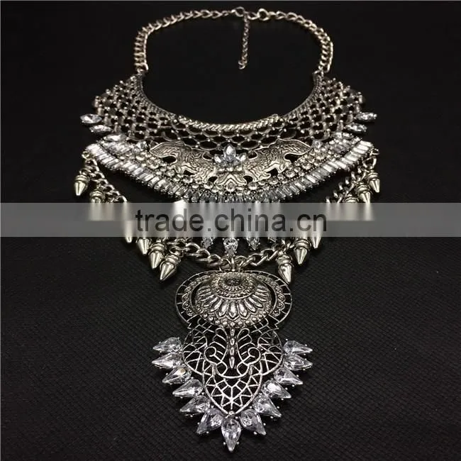 alibaba express chinese imports wholesale imitation silver chain statement necklace jewelry accessories jewellry for women