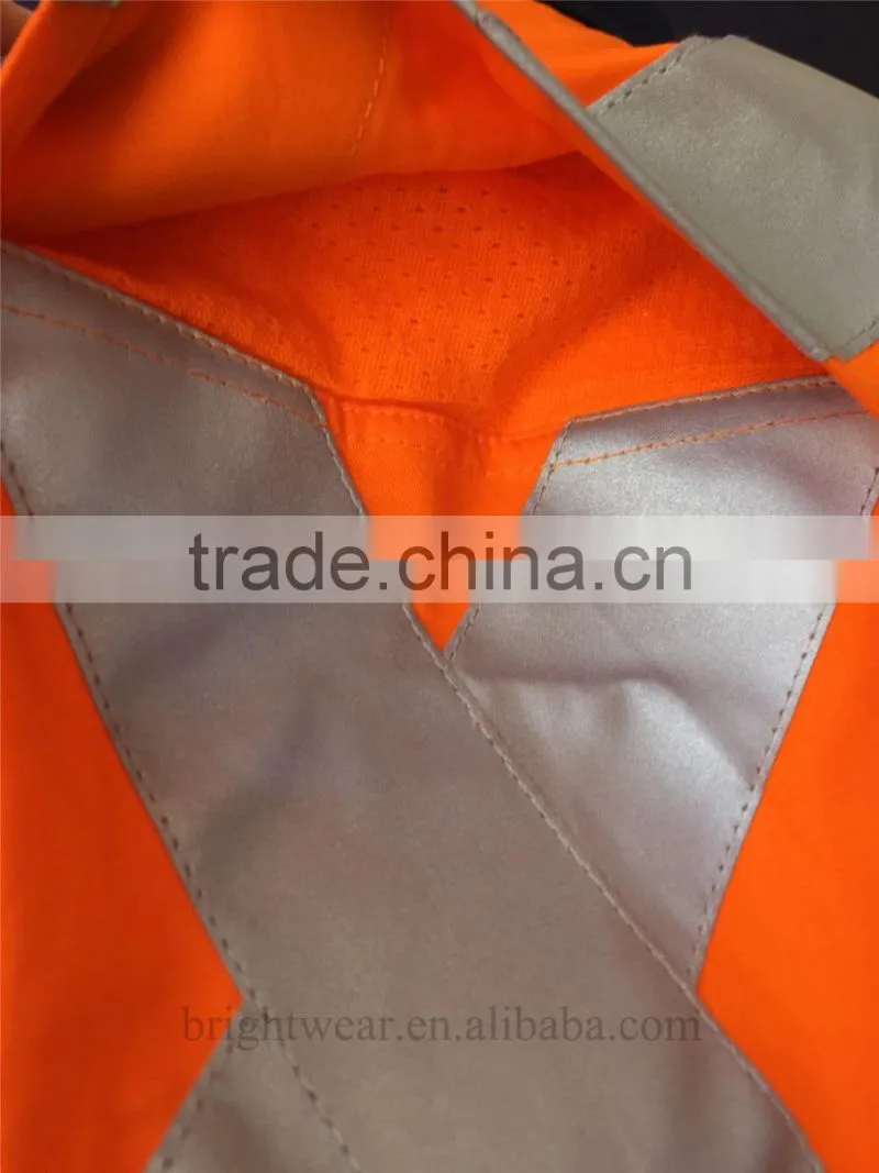 long sleeve hi-vis cotton drill safety shirts