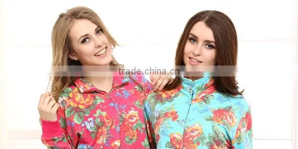 Family pajama knitted french terry winter design custom women pajamas