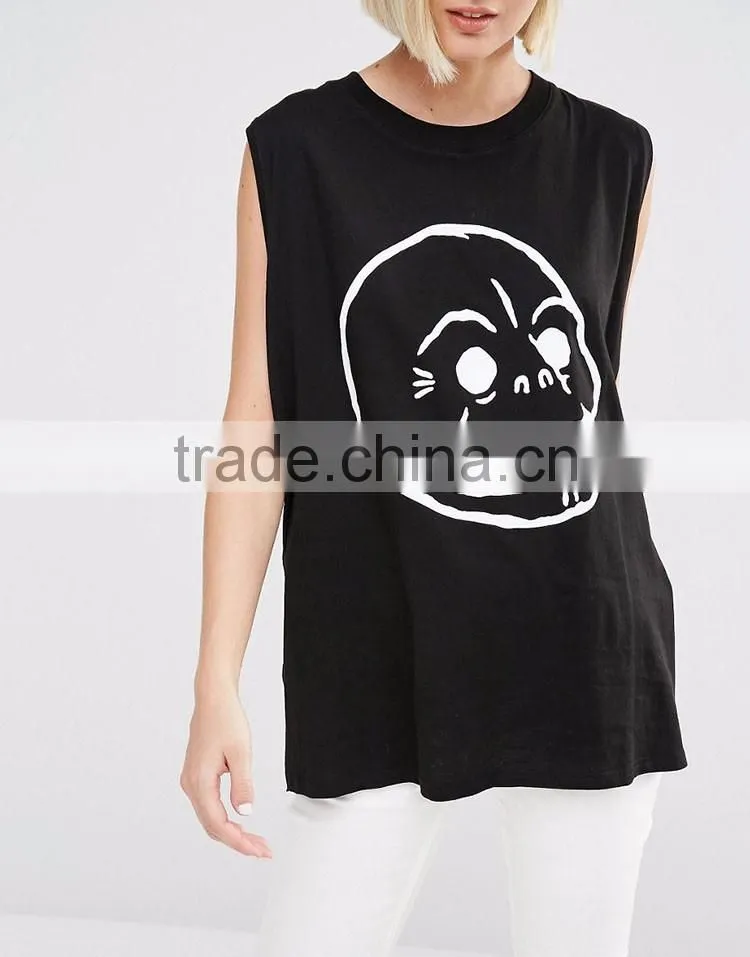 Guangzhou Shandao Casual Summer O-neck Sleeveless 160g Custom Woman Bamboo T Shirts