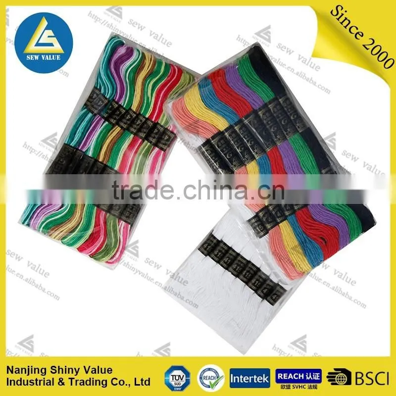 eco-friendly different type 30s/2*6 Cotton embroidery sewing thread