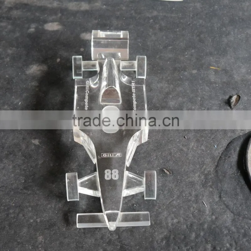 Noble Customized Made Crystal Glass Car model For Souvenir gift