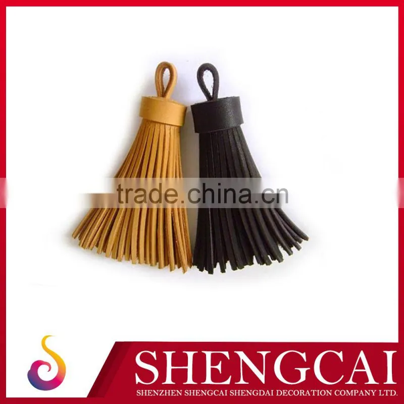 Quality top sell up wholesale leather tassels for handbag
