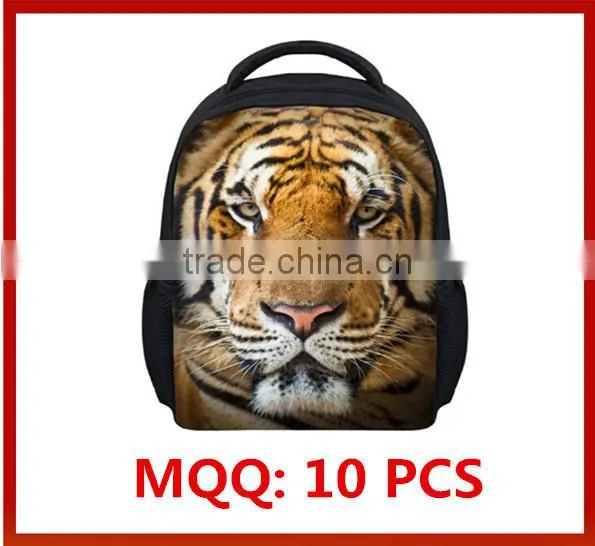 Lovely Animal Face Backpack/Cute 3D Animal Face Backpack/Animal School Bags For Teenagers boys