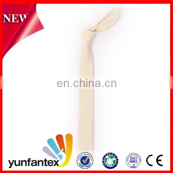 2017 latest new fashion design cotton natural color tie