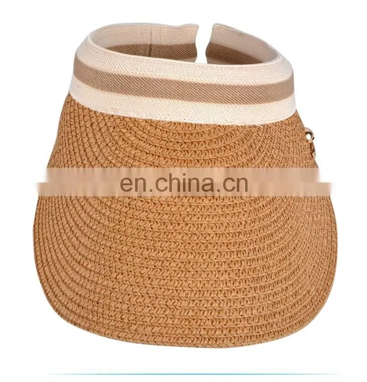 women's summer visor strawhat sun-shading sun hat beach cap Papyruses Air cap Seaside Sandy beach baseball caps casual fashion
