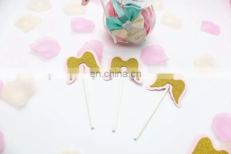 Angel wings Cupcake topper Bridal Shower Birthday Party Cupcake toppers