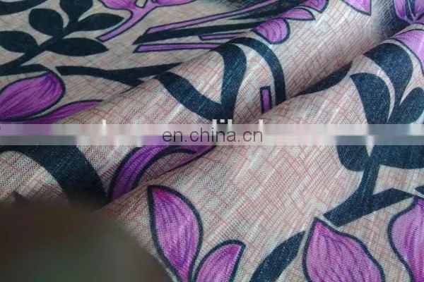 winfar Print Knit 30s Rayon Slub Polyester Viscose Fabric For Garment