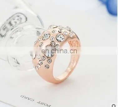 White Gold plated CZ diamond Wedding Rings 7mm women fine Jewelry zirconia crystals Engagement rings top quality alloy ring
