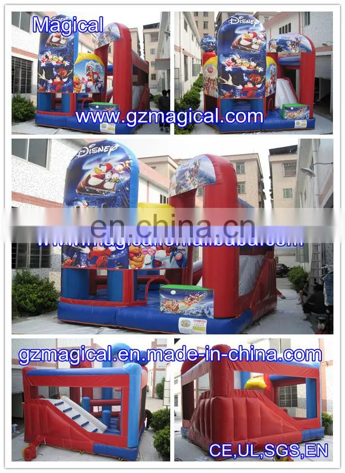 Blue mini Inflatable bouncer Combo dry slide
