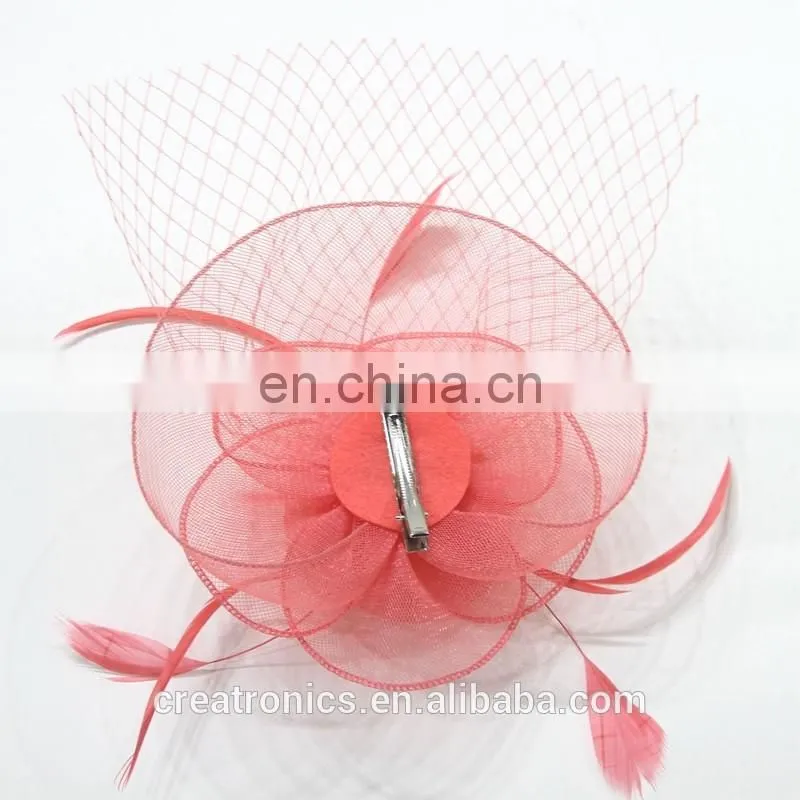 New Coming Fashion Feather Headwear Hat Lady Wedding Accessories Handmade Tea Party Hair Fascinators
