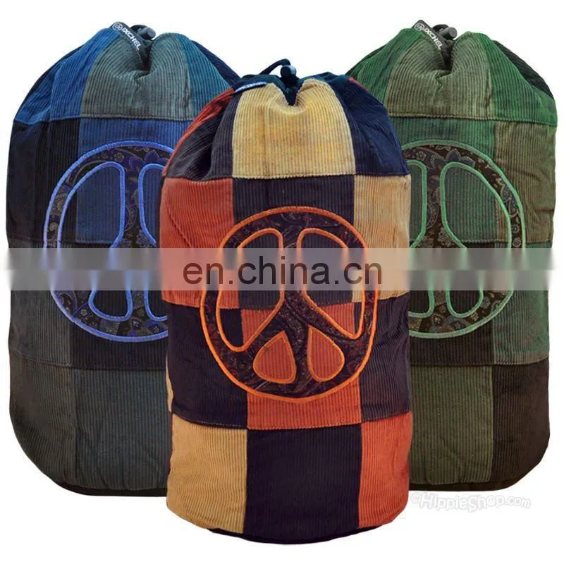 Cotton canvas shoulder backpack bags