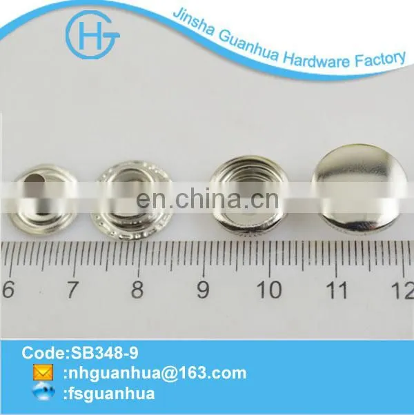 SB348 GH GOLA new design metal flat black snap button