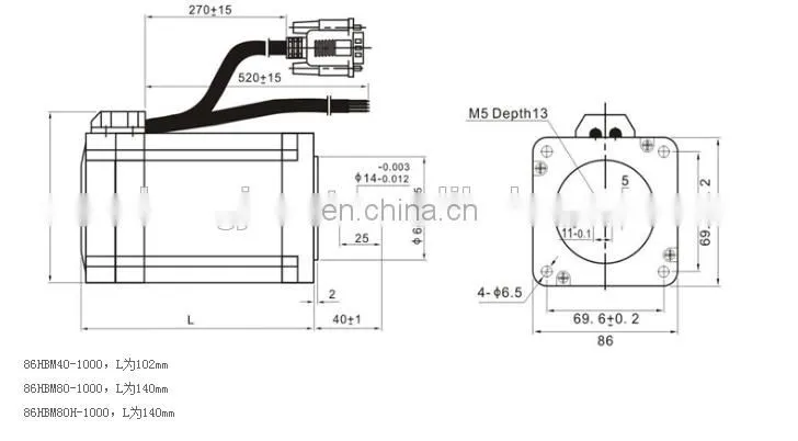 Leadshine Closed loop 2-phase hybrid stepper motor 4.5N.m and driver CL86H + 86CME45