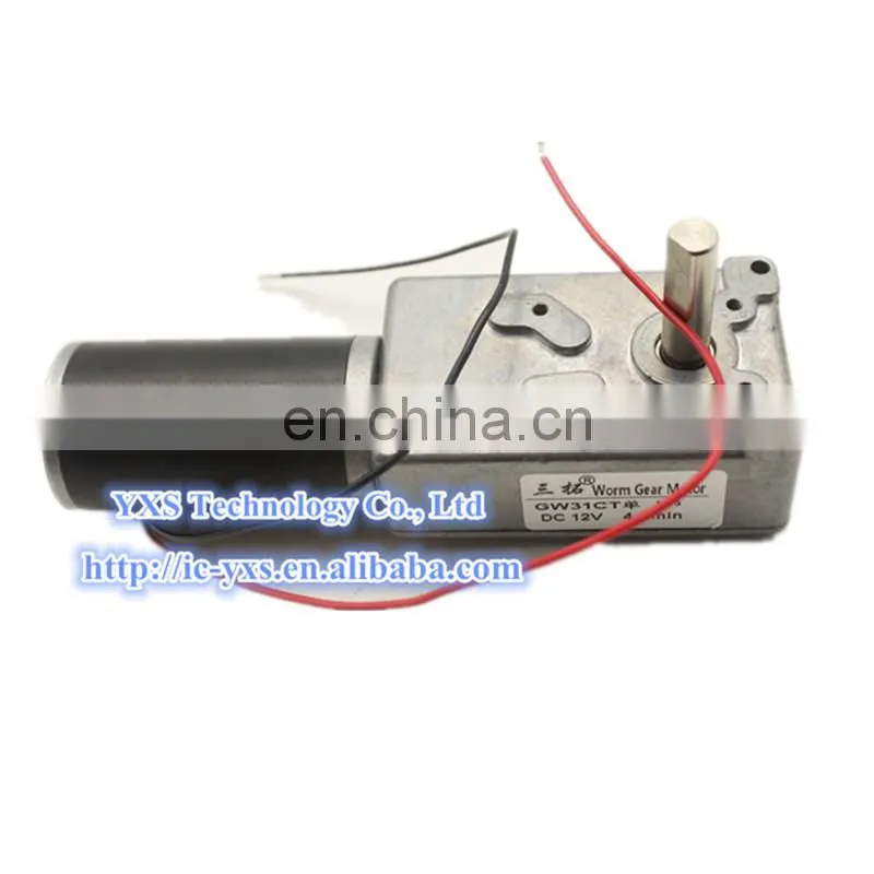 GW31CT Motor 6V 12V 24V dual output shaft torque worm 24 v dc geared motor