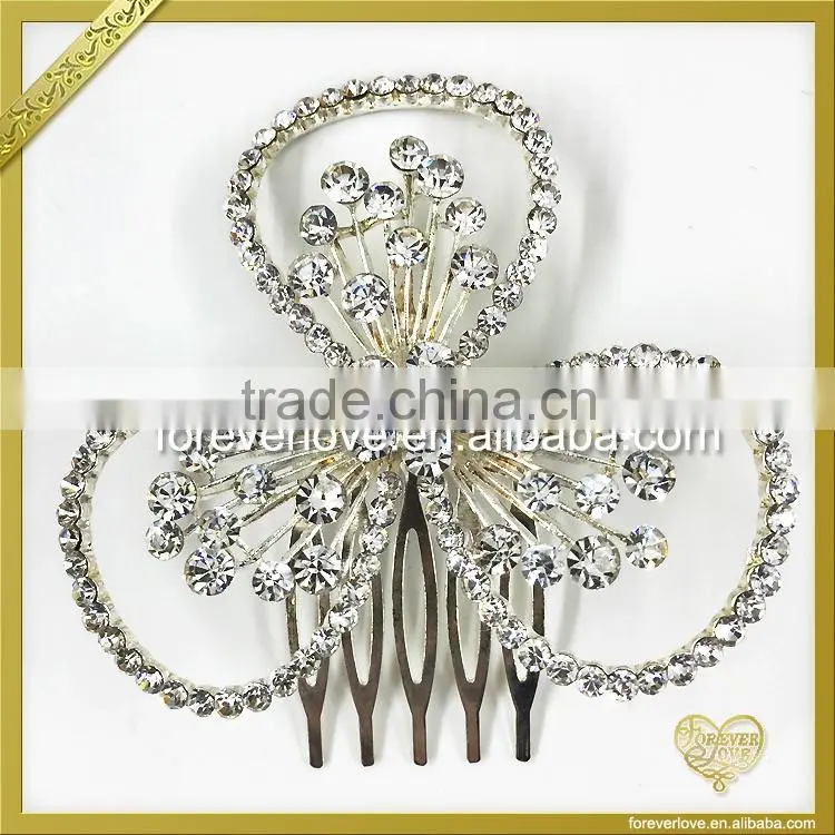 Elegant dresses rhinestone brooches bridal hair brooch pin for wedding FB-065