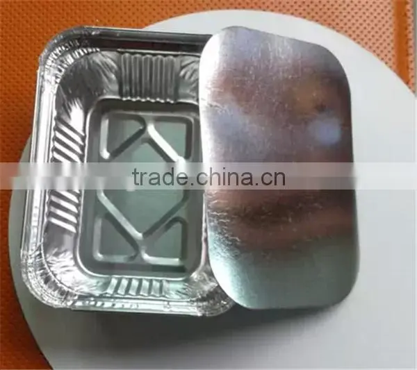 The disposable aluminum foil box of restaurant food packaging