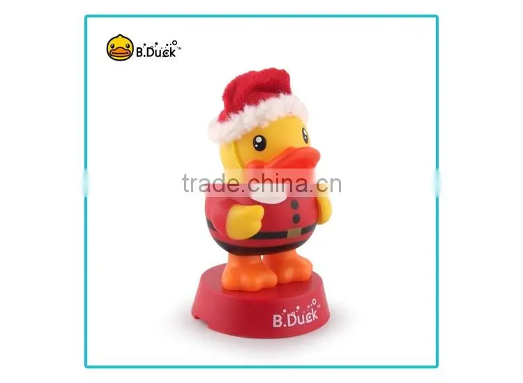 B.Duck plastic pvc vinyl figurine for Christmas promotional