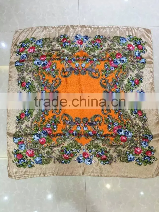 S446 Popular leisure design muslim square scarf