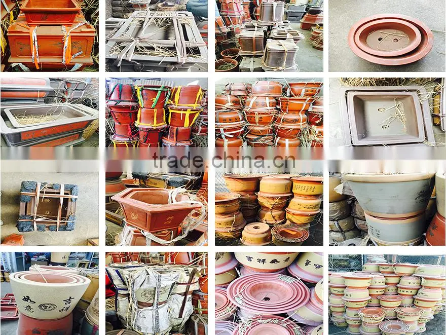 plain terracotta clay garden flower pots