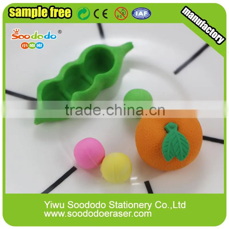 Funny 3D Food shaped rubber eraser