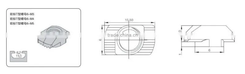 20s 30s 40s 45s Aluminum Profile Fastener Accessory T Nut Hammer Head Nuts with Bolts Industrail