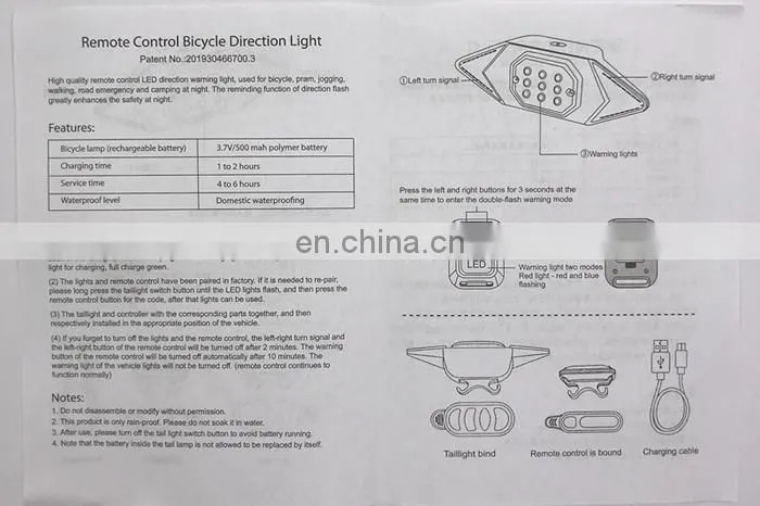 Bike Accessories Mountain Bicycle Lamp Usb Charge