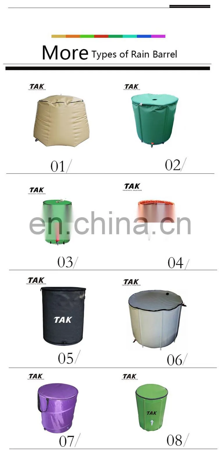 Irrigation system foldable collapsible 100 liter 500 liter pvc fabric rainwater barrel for rain
