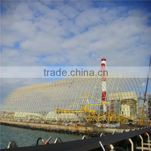China prefabricated steel truss power coal storage shed