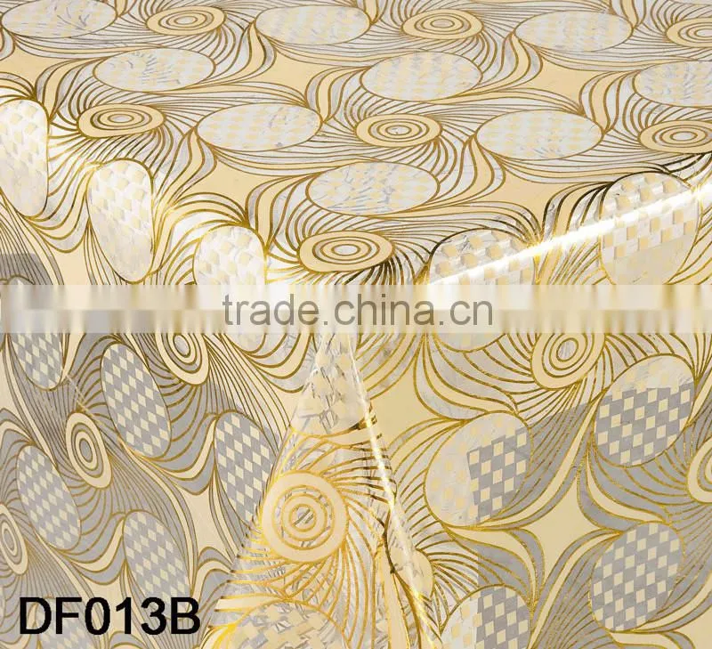 whirlpool transparent golden printed thick plastic roll transparent