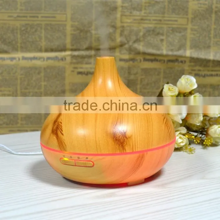 300ml Cool Mist Humidifier Ultrasonic Aroma Essential Oil Diffuser for Office Home Bedroom Living Room Study Yoga Spa Wood Grain