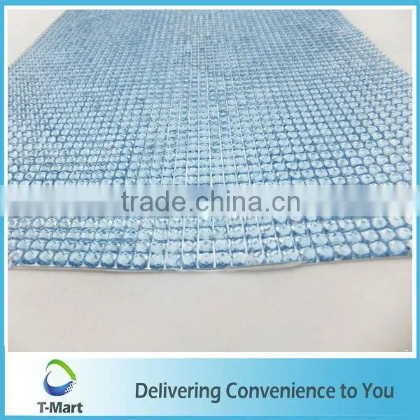 Crystal Blue Resin Rhinstone Sheet Used For Garment Decoration