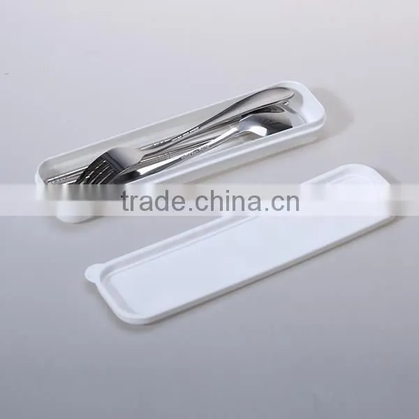 hot sale Plastic Children's Tableware with Stainless Cutlery Set