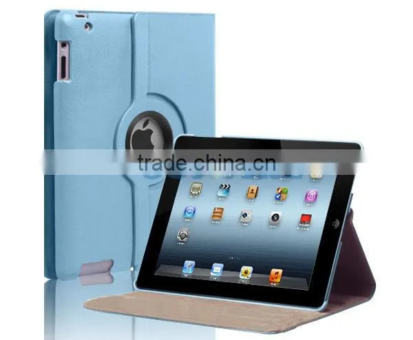 360 Degree Rotate Lichee Pattern Leather Case For Ipad 6/ Air 2 , Ipad 2/3/4 , Ipad Mini