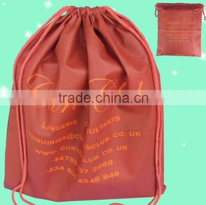 2012 New style nonwoven drawstring bag/ wine bag