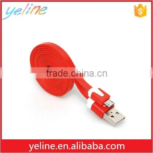 3m V8 colorful flat charging cable for huawei 7i/mate 8/P9